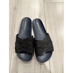 Rothy's The Slide Night Sky Black Navy Blue Slides Sandal Women's Size 6.5